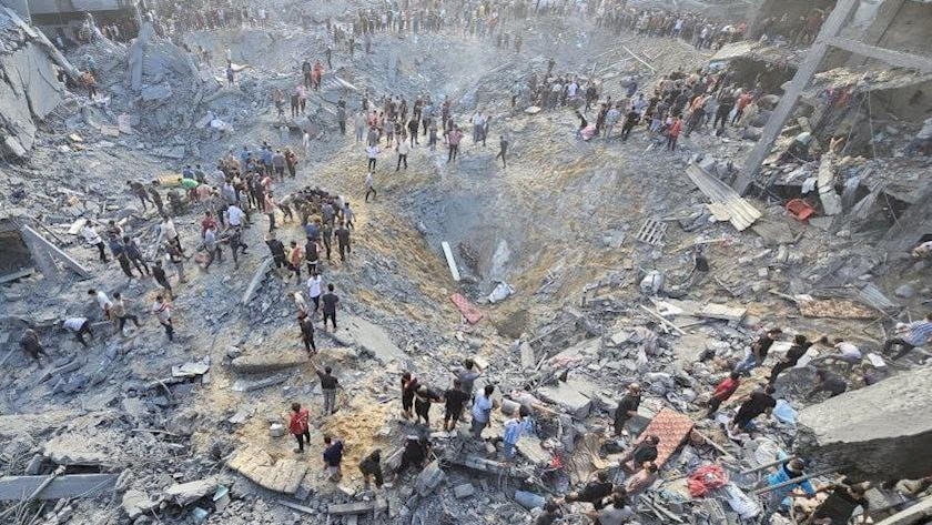 Iranpress: Gaza: More than 200 Palestinians killed in Jabalia strike