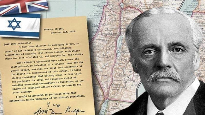 Iranpress: West continues to support Zionist regime after 106 years of Balfour declaration 