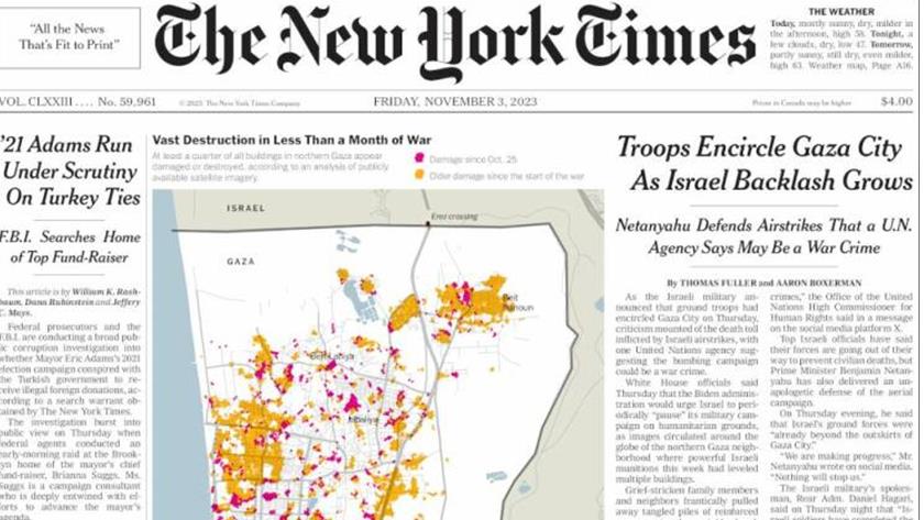 Iranpress: World Newspapers: Troops encircle Gaza city as Israel backlash grows