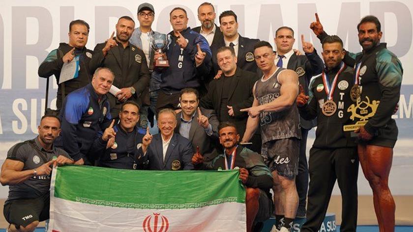 Iranpress: Iran bodybuilding team ranks 1st in world