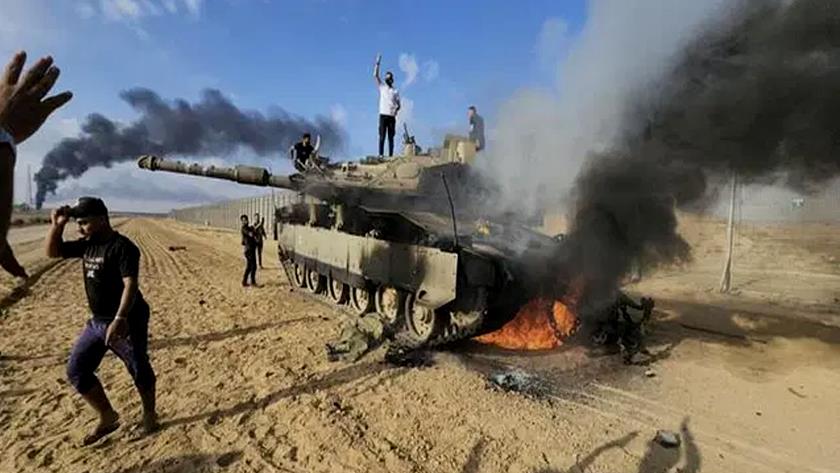 Iranpress: Palestinian resistance hits 15 Israeli Tanks, APCs in last 24 h