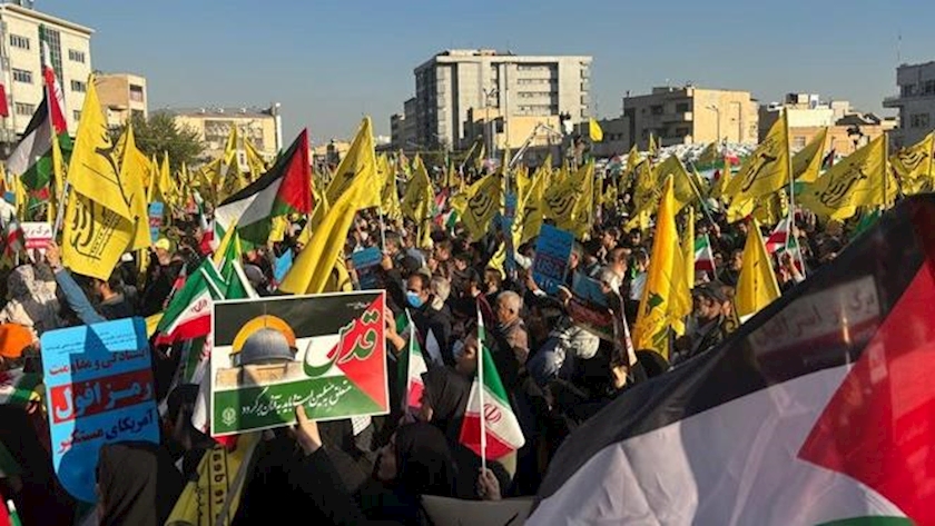 Iranpress: Iranians unite in demonstrations supporting Palestinians