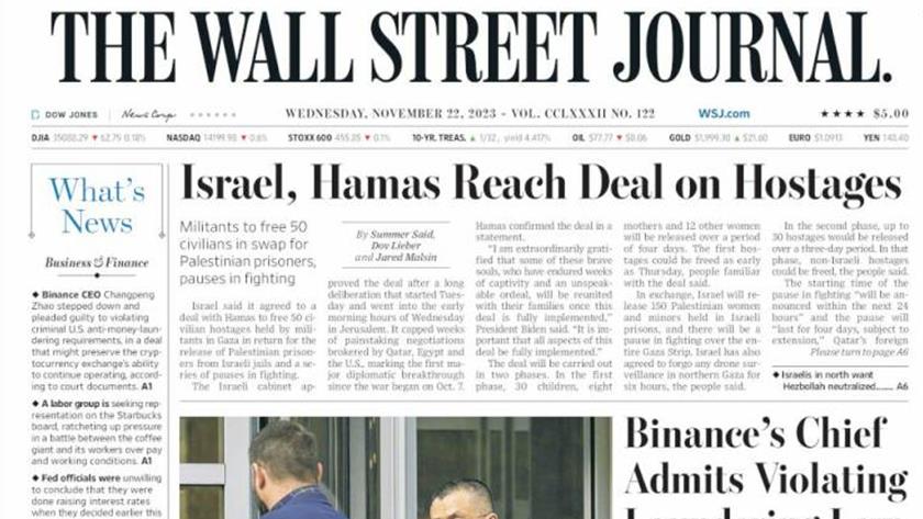 Iranpress: World Newspapers: Isreal Hamas reach deal on hostages