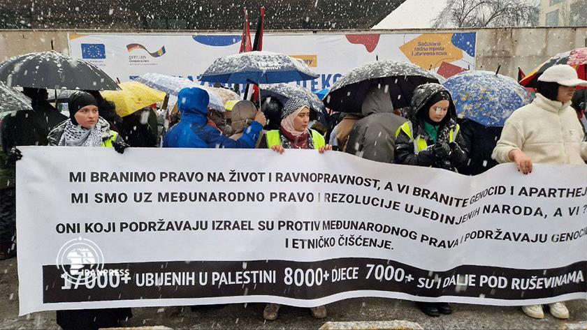 Iranpress: Pro-Palestinian rally in Bosnia and Herzegovina 
