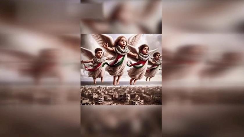 Iranpress: A collection of artworks in sympathy of Gazan children