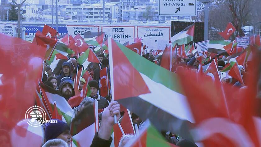 Iranpress: Hundreds march in pro-Palestinian rally in Turkey