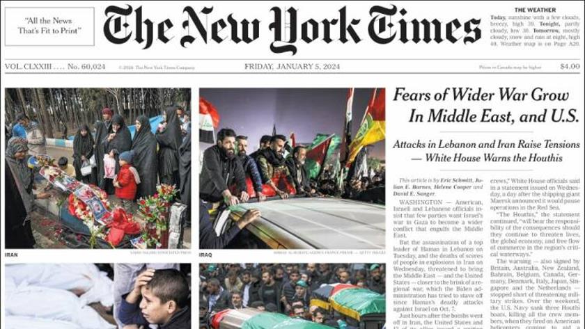 Iranpress: World Newspapers: Fears of wider war grow in Middle East and U.S