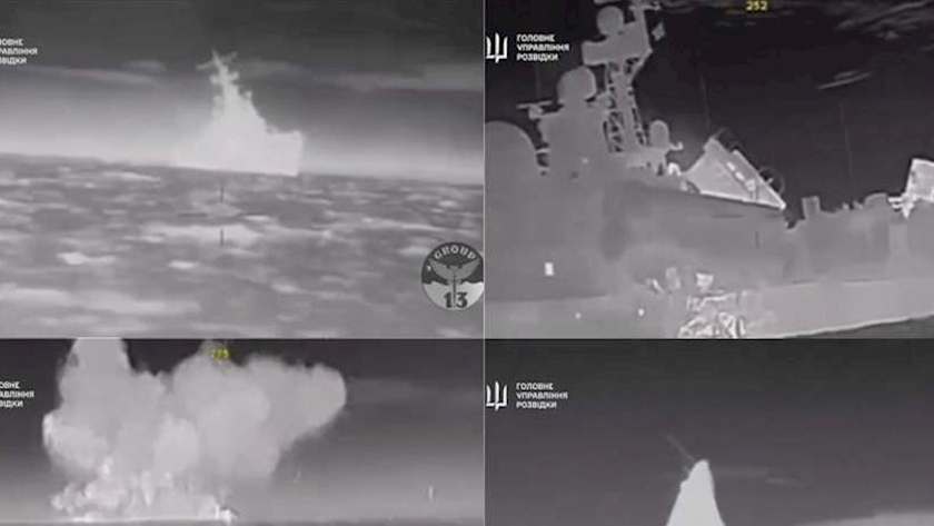 Iranpress: Ukraine Naval drone attack sinks Russian corvette in Black Sea