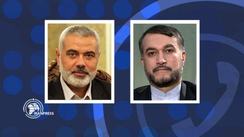 Iranpress: Amir-Abdollahian, Haniyeh confer on latest developments in Gaza
