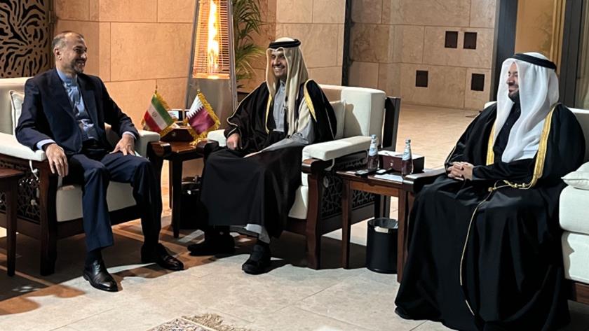 Iranpress: Iran FM meets Qatari counterpart in Doha