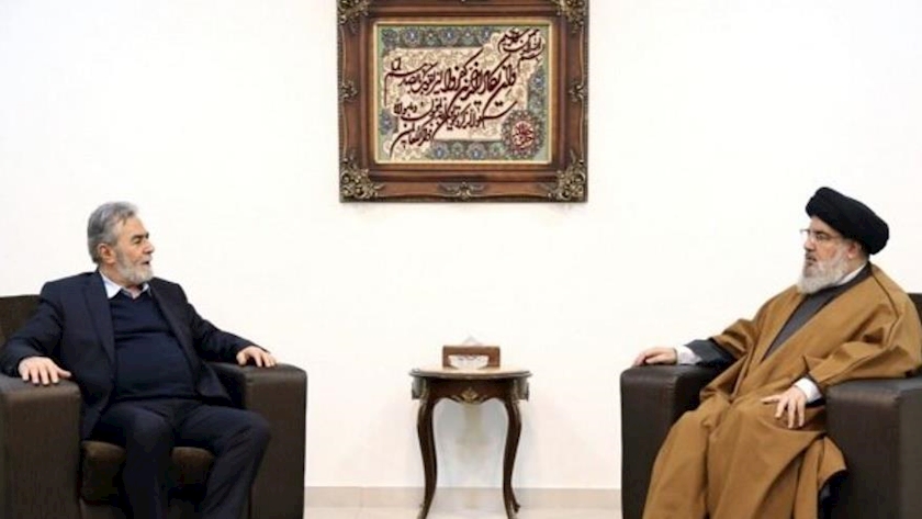 Iranpress: Nasrallah, Nakhalah confer latest developments in Gaza, West Bank