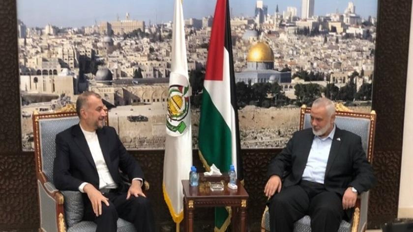 Iranpress: Iran FM, Hamas leader discuss developments in the region and Gaza
