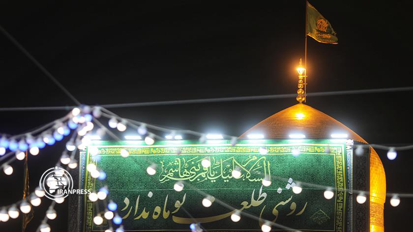 Iranpress: Imam Reza Shrine illuminated in Shabaniya holidays