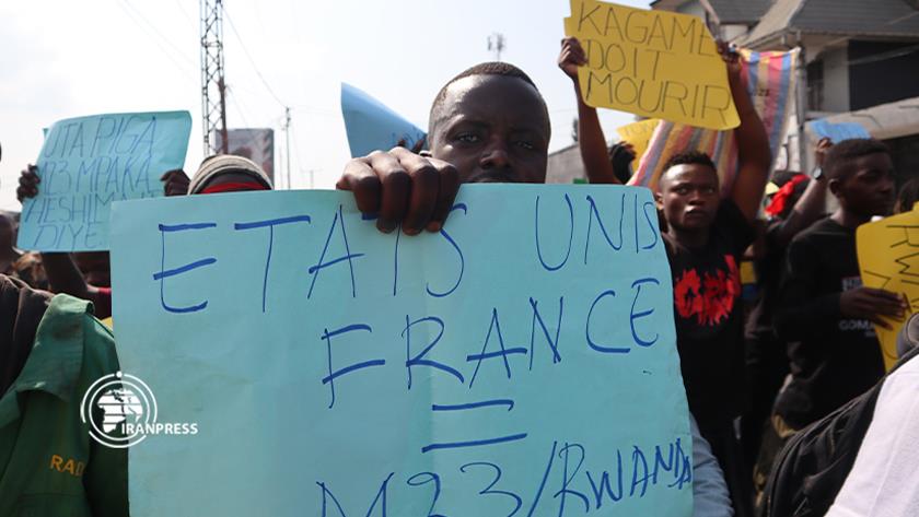 Iranpress: Anti-Western demonstration; US, French and EU flags burned in east Congo