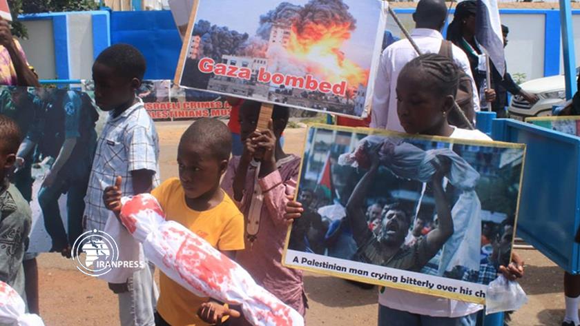 Iranpress: Ghanainas protest outside UN office demanding immediate ceasefire in Gaza
