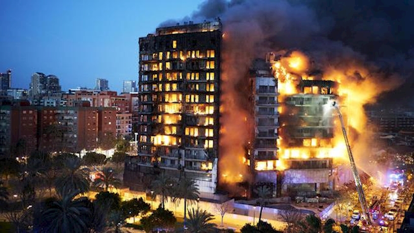 Iranpress: 5 killed as fire engulfs apartment blocks in Spain’s Valencia