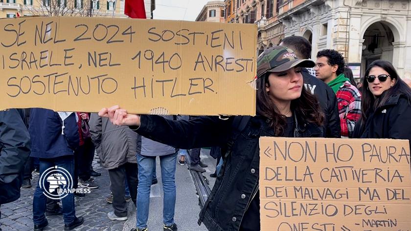 Iranpress: Italians express solidarity with Gazans