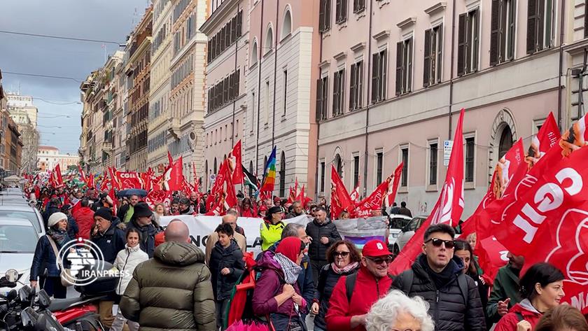 Iranpress: Rome; over 30k hold anti-Israeli rally