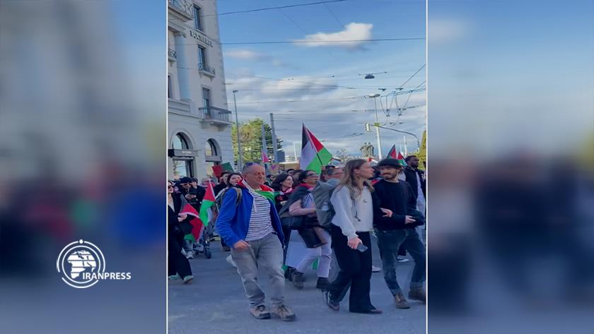 Iranpress: People stage pro-Palestinian rally in Switzerland 