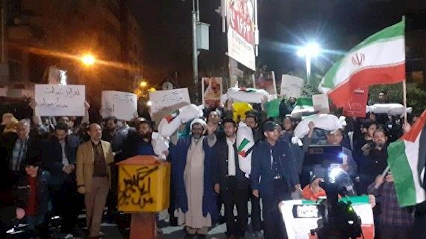 Iranpress: Anti-Israeli gathering outside UK embassy in Tehran