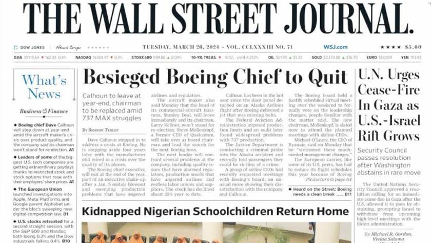 Iranpress: World newspapers: Besieged Boeing chief to quit