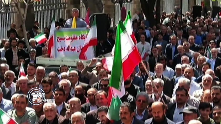 Iranpress: Iranians hold rally in support of Palestinians across country