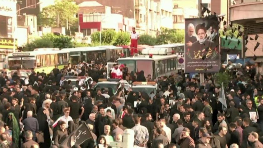 Iranpress: People of Tehran Bid Farewell To Martyred President Raisi, His Entourage