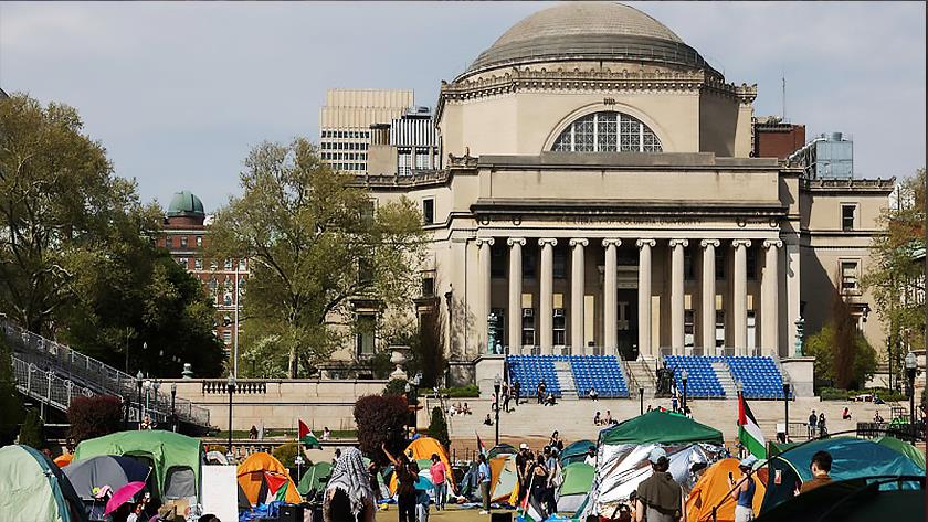 Iranpress: Columbia University students resume protest against Israeli aggression in Gaza