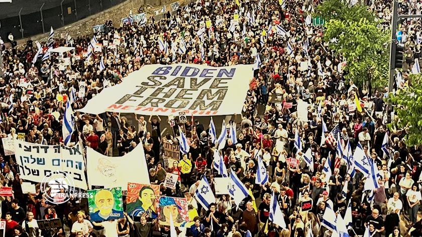 Iranpress: Nightly protesters storm Tel Aviv