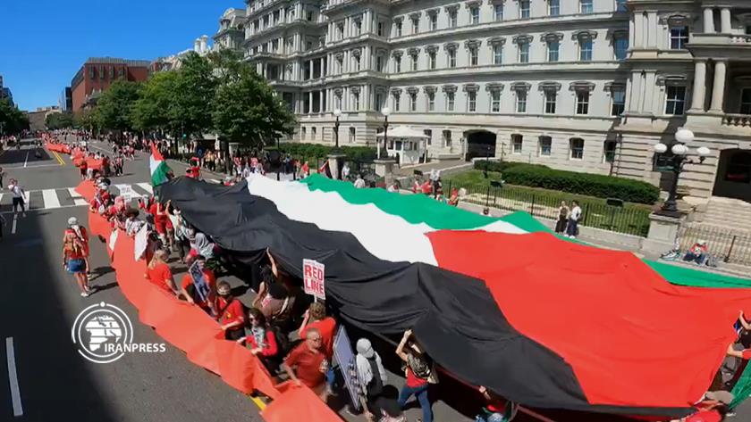 Iranpress: Pro-Palestinian demonstrations in front of White House