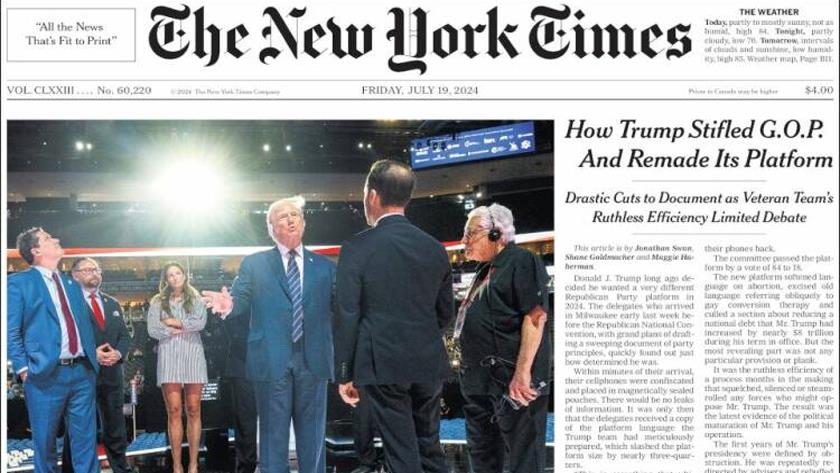 Iranpress: World newspapers: How Trump Stifled G.O.P. and Remade Its Platform