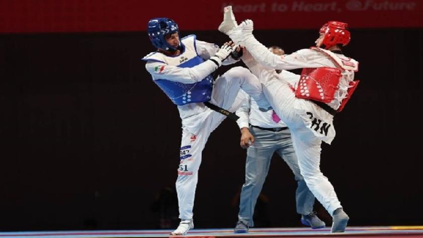 Iranpress: Iranian Taekwondo athlete  Arian Salimi Advances to Final in Paris