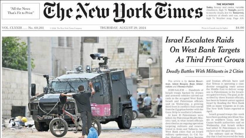 Iranpress: World Newspapers: Israel Escalates Raids On West Bank Targets As Third Front Grows