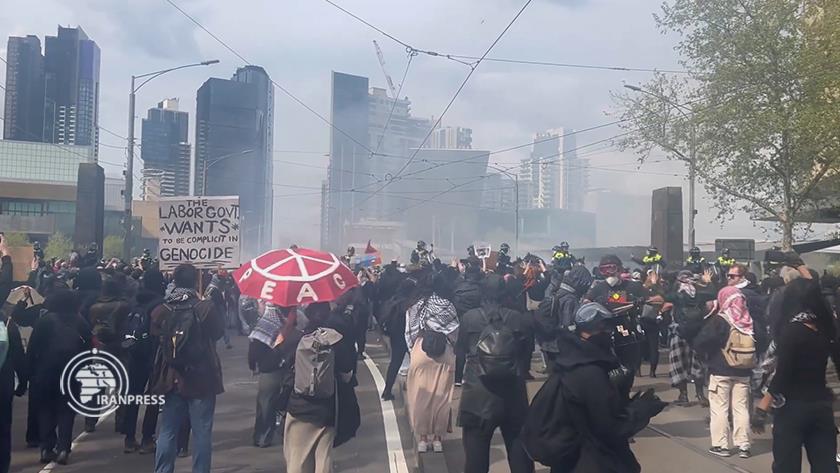 Iranpress: Pro-Palestinian Protest Outside Melbourne Arms Expo