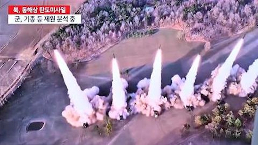 Iranpress: North Korea Tests Fire Dozens of Short-Range Ballistic Missiles