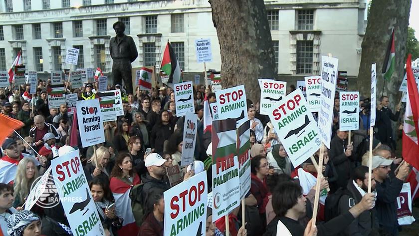 Iranpress: No. 10 Downing Street; Protests against Israeli Aggression on Lebanon, Gaza