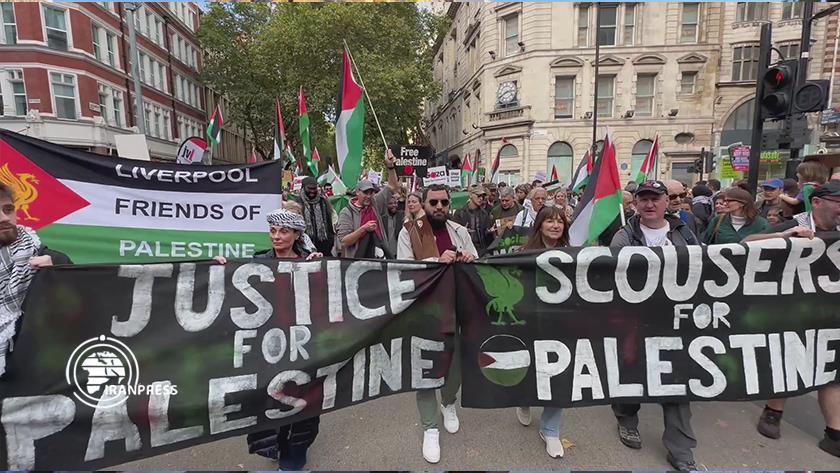 Iranpress: Londoners  Commemorate Anniversary of Israeli War on Gaza