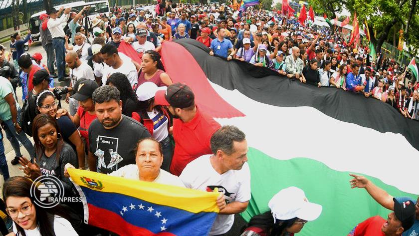 Iranpress: Caracas Sees Large-Scale March in Solidarity with Palestine and Lebanon