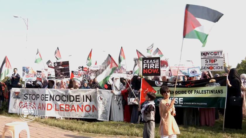 Iranpress: Protest Held in Islamabad as War on Gaza Passes One Year