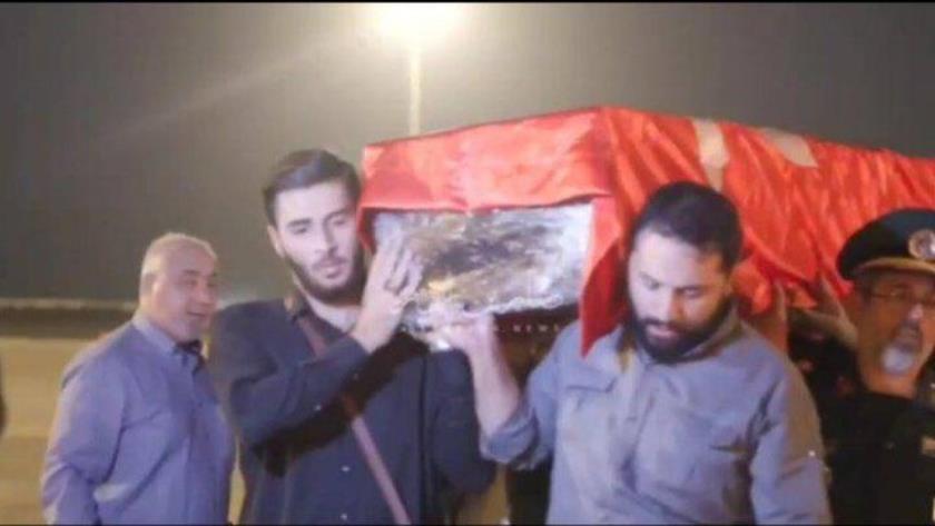 Iranpress: Body of Martyr General Nilforoushan Arrives in Tehran, after Iraq