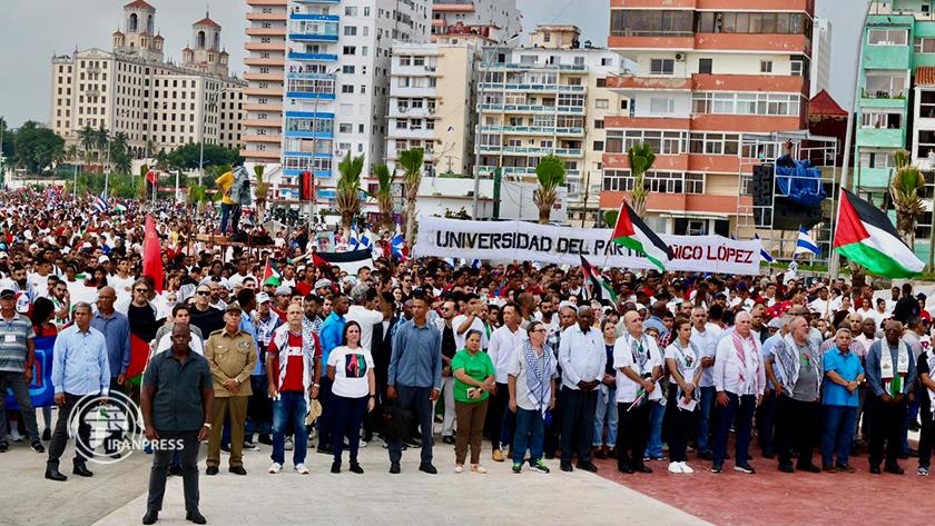 Iranpress: March in Support of Palestine in Cuba