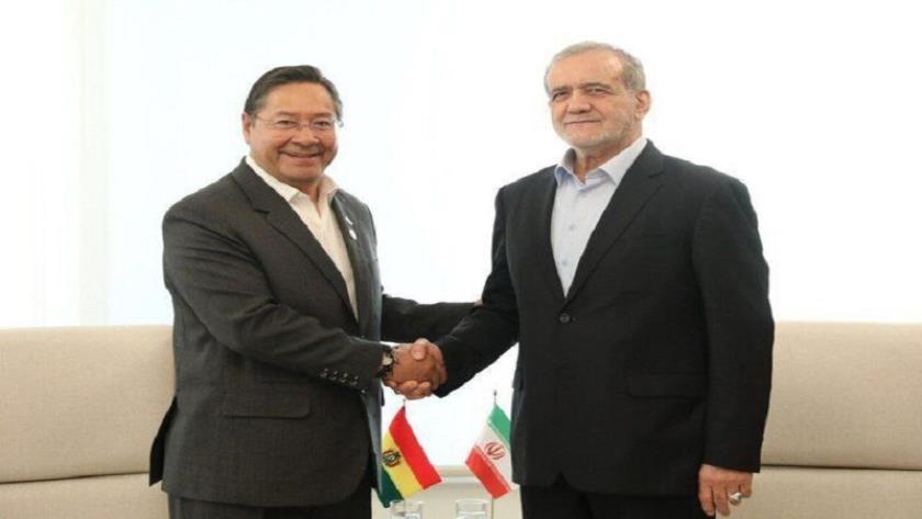 Iranpress: Iran, Bolivia Presidents Meet on Sidelines of BRICS