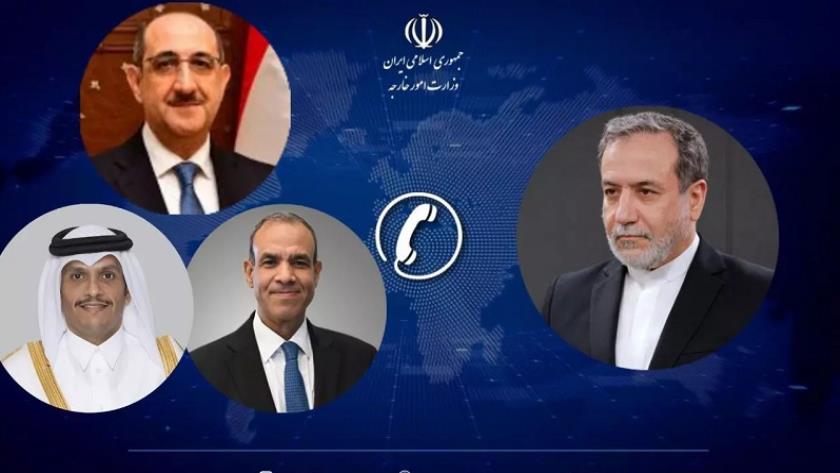 Iranpress: Top Diplomats From Qatari, Syrian, Egyptian Talk with Araghchi