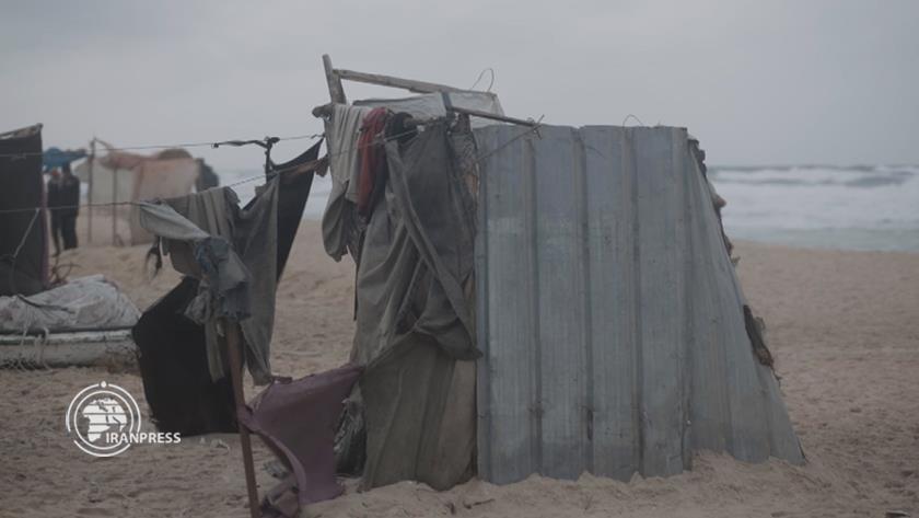 Iranpress: Storms Devastate Palestinian Refugee Tents Along Gaza