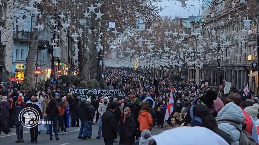 Iranpress: Day 30 of Protests in Georgia: Demonstrations Against New President