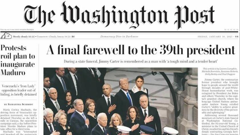 Iranpress: World Newspapers: A Final Farewell to the 39th President