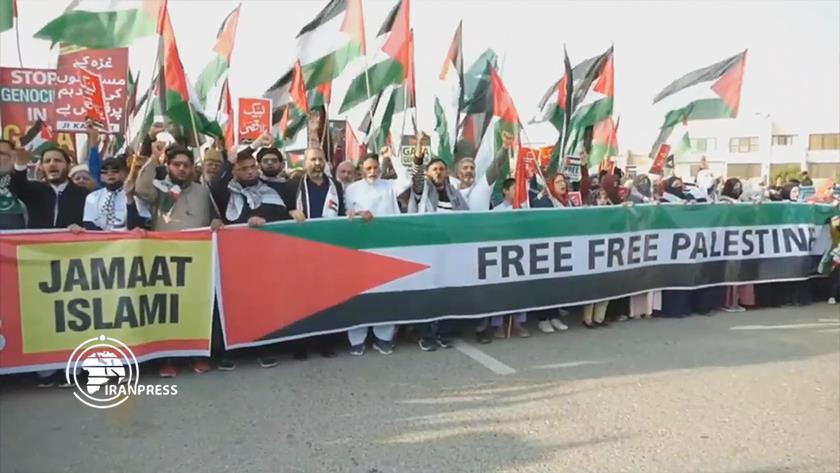 Iranpress: Thousands Participated in Gaza March in Pakistan