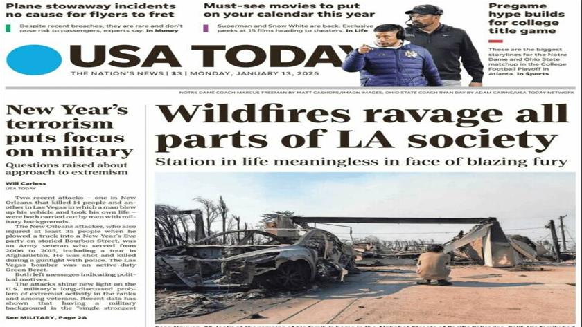 Iranpress: World Newspapers: Wildfires Ravage All Parts of L.A Society in US