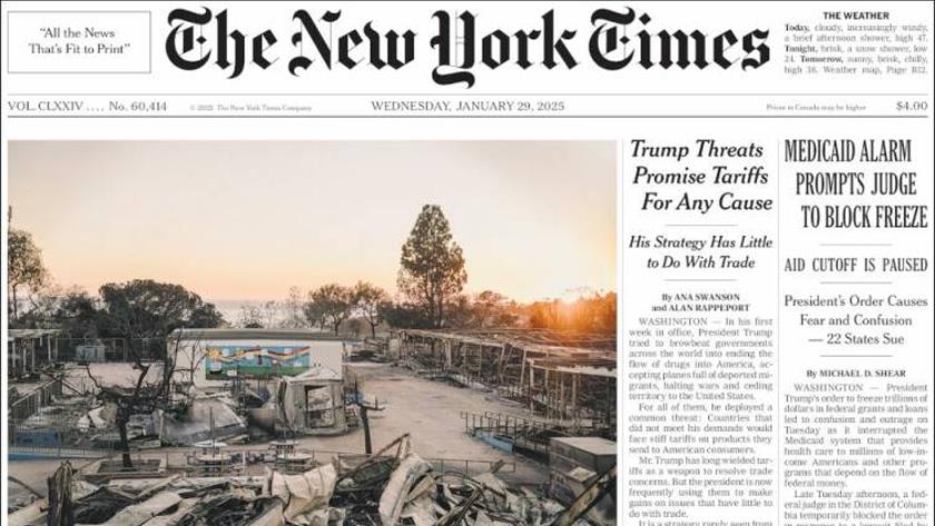 Iranpress: World newspapers: Trump Threats Promise Tariffs For Any Cause