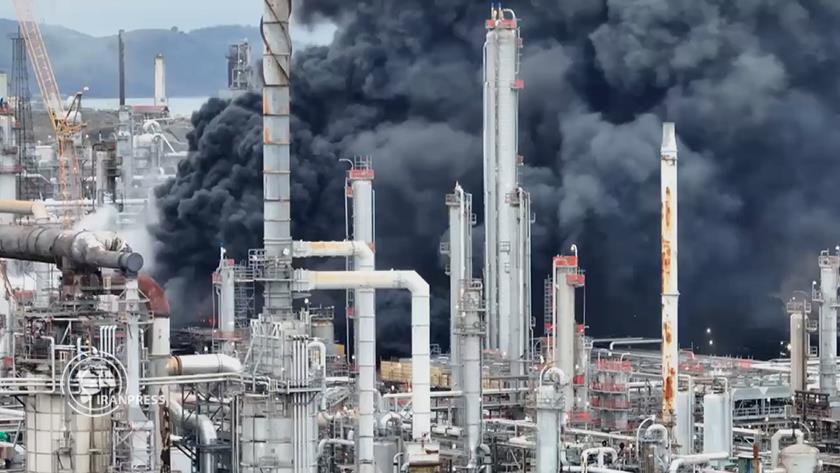 Iranpress: Massive Fire Erupts at Troubled Martinez Refinery in US